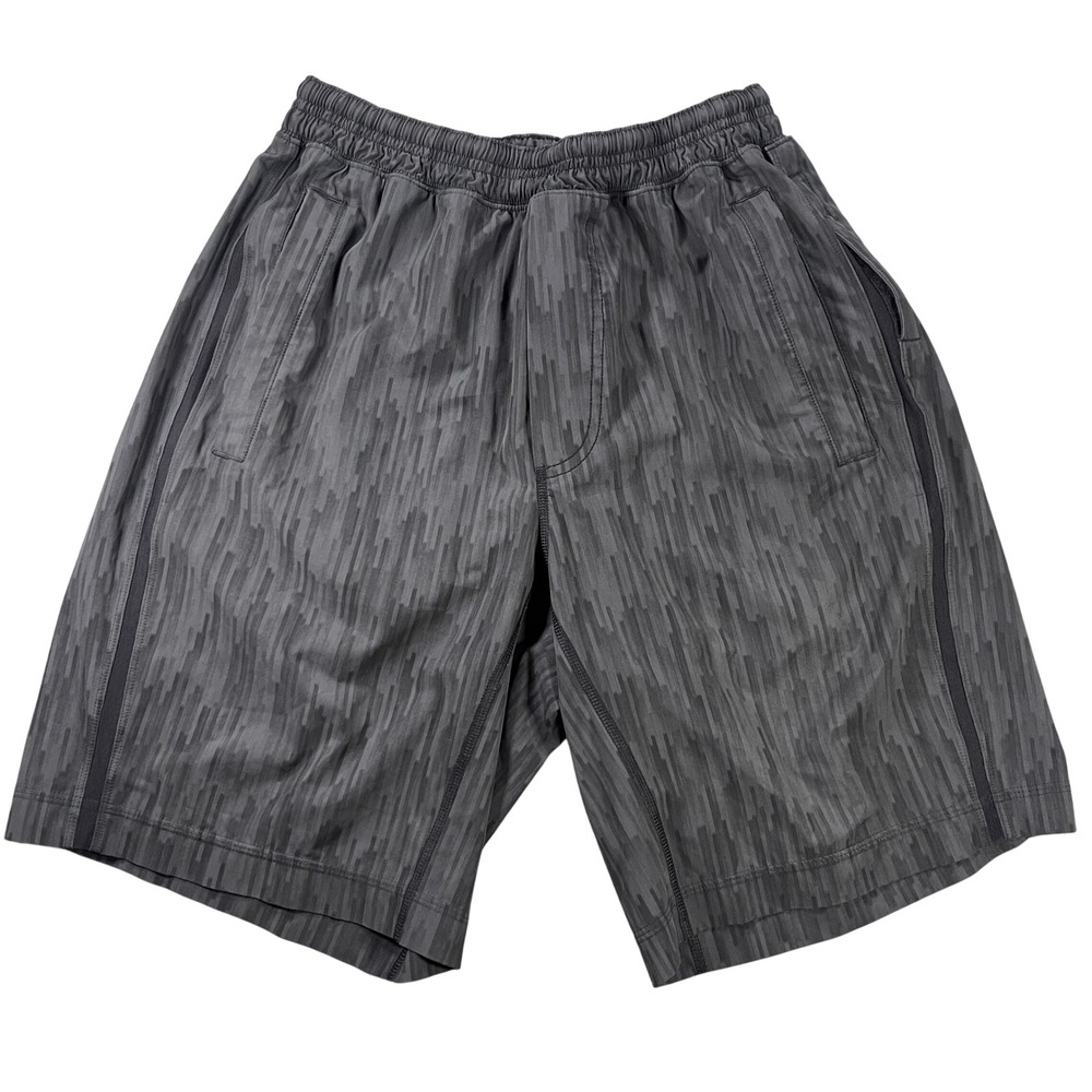 Lululemon Pace Breaker Linerless Swift Ultra Shorts‎ Mens Medium Gray Black Camo